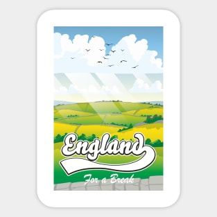 England For a Break vintage style travel poster Sticker